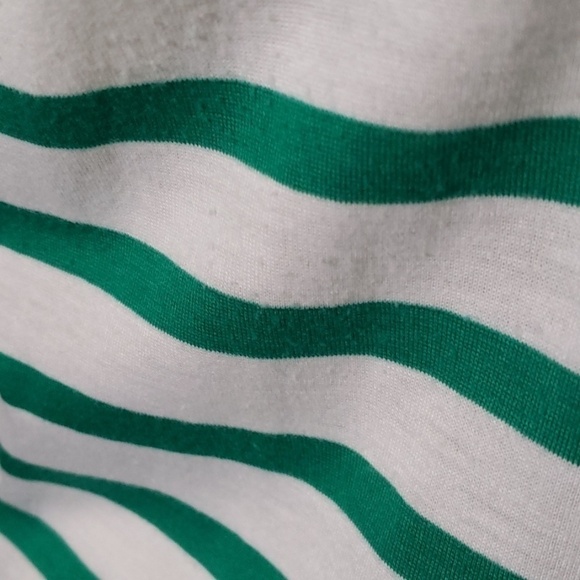 Cato kelly green and white striped tank with knit back accent - Picture 6 of 7